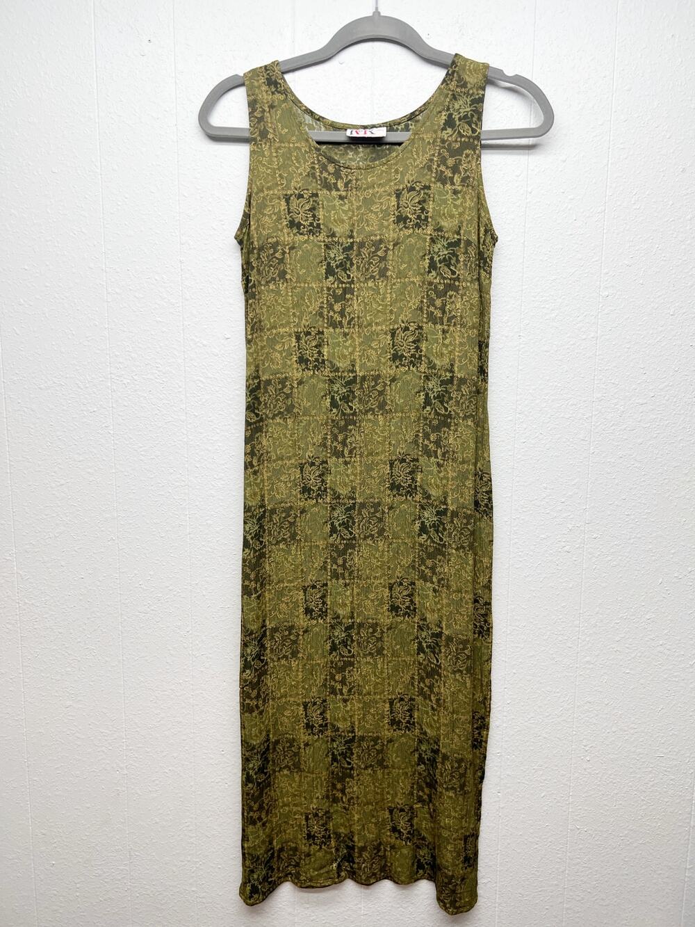 R&K Dark Floral Gauzy Midi Dress Womens Small Forest Fairy Boho Earthy Goblin